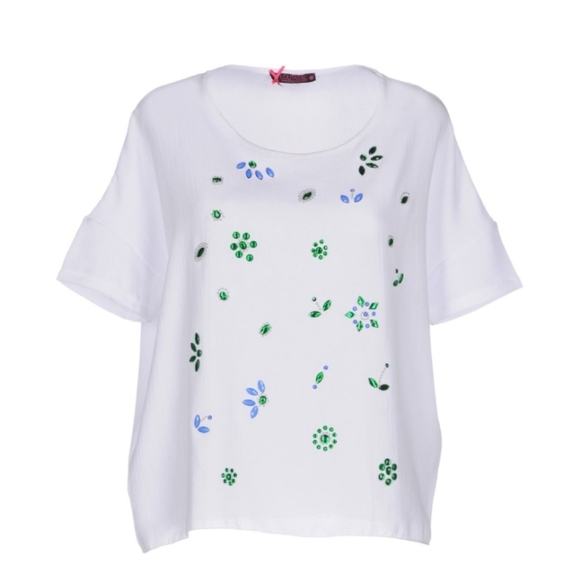 Lolitas and L Tops - White Blouse with Embellishment